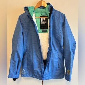Nitro Snowboards Modern Outerwear Womens Blue Jacket Sz S Waterproof EUC